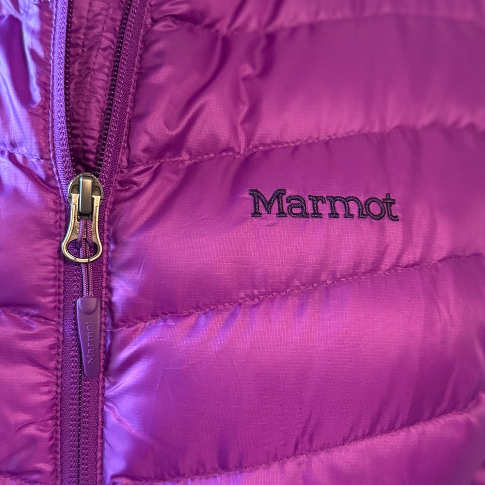 Marmot Womens Bright Purple Quilted Down Puffer Jacket - Picture 5 of 8